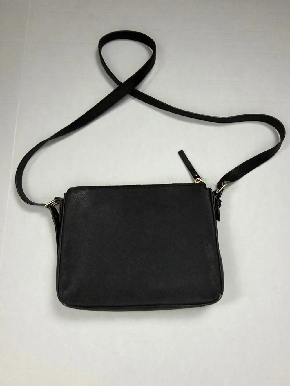 Kate Spade New York Black Saffiano Leather Crossbody Bag (Needs Repair)